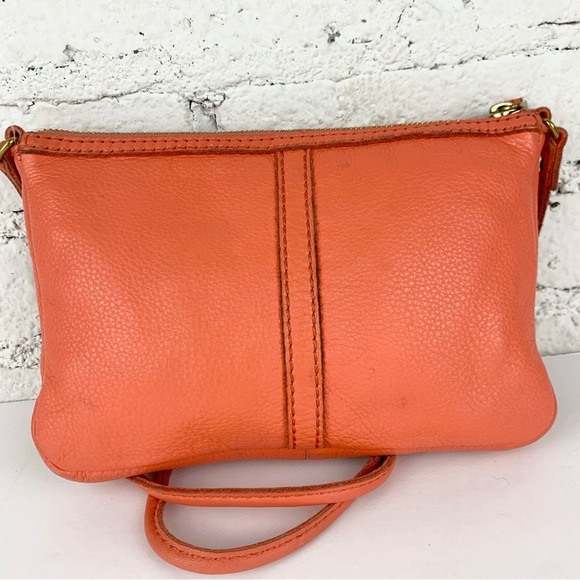 Fossil Erin Small Zip Top Watermelon Pink Crossbody Purse - Picture 8 of 14